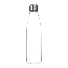 650 ml Wasserflasche aus Borosilikatglas im neuen Design mit Edelstahldeckel